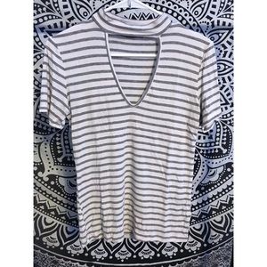 Striped Choker Shirt